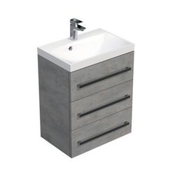 Koupelnová skříňka s umyvadlem Naturel Cube Way 60x76,5x40 cm beton CUBE2603BE