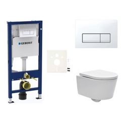 Závěsný WC set Geberit do lehkých stěn / předstěnová + WC SAT Brevis SIKOGESBRED50