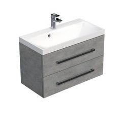 Koupelnová skříňka s umyvadlem Naturel Cube Way 80x53x40 cm beton CUBE280ZBE