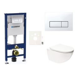 Závěsný WC set Geberit do lehkých stěn / předstěnová + WC SAT Infinitio SIKOGESINFD50