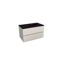 Koupelnová skříňka s umyvadlem černá mat Naturel Verona 66x51,2x52,5 cm bílá mat VERONA66CMBM