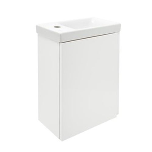 Koupelnová skříňka s umyvadlem Cersanit Dormo 40x21,5x64 cm bílá lesk SIKONCMO014BL