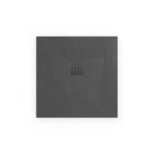 Sprchová vanička čtvercová SAT B-Way 80x80 cm litý mramor černá SATALEK80Q
