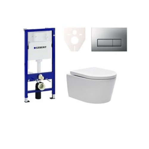 Závěsný WC set do lehkých stěn / předstěnová SAT Brevis SIKOGES6W8