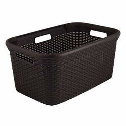 Hnědý koš na prádlo CURVER Style Basket, 45 l