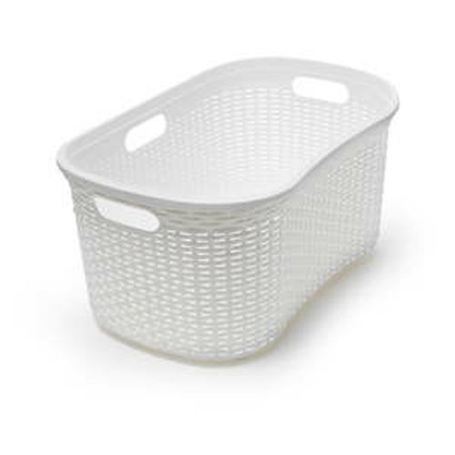 Krémově bílý koš na prádlo Addis Rattan Laundry Basket Calico