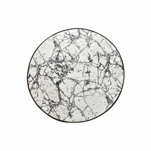 Černo-bílá koupelnová předložka Chilai Marble Circle, ø 100 cm