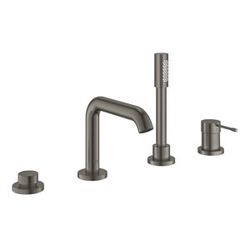 Vanová baterie Grohe Essence New s vanovým setem Brushed Hard Graphite 19578AL1