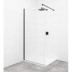 Sprchová zástěna Walk-In 120 cm s profilem a zavětrováním SAT Walk-in černá SATBWI120PRC