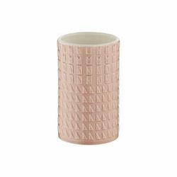 Růžový porcelánový kelímek na zubní kartáčky Kela Lenora