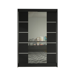 Šatní skříň LINO V šířka 120 cm - černá