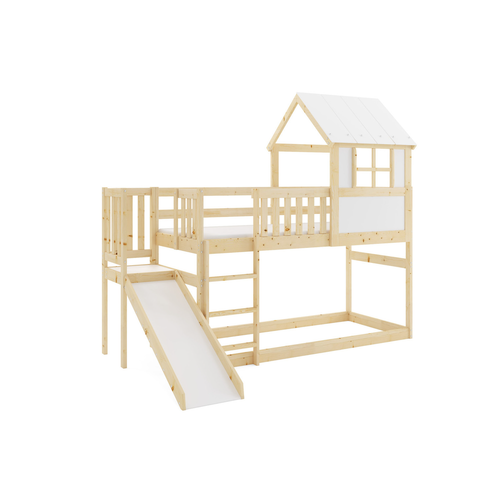 Dětská patrová postel ANTRESOLA se skluzavkou 90x200 cm