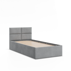 Čalouněná postel BORGO 90x200 sm s roštem Šedá III