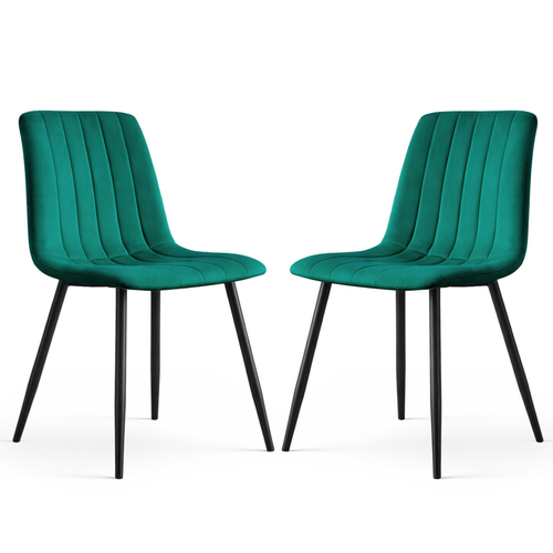 Set 2 ks čalouněných židlí LIVO - zelená