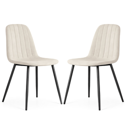 Set 2 ks čalouněných židlí LUMO - béžová