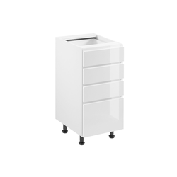 Kuchyňská skříňka ASPEN D40S4 - bílá/bílá