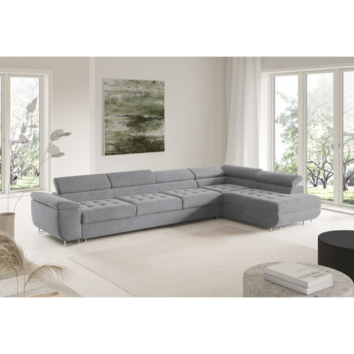 Rohová rozkládací sedací souprava BENJAMIN 155 XL Pravá Šedá IV