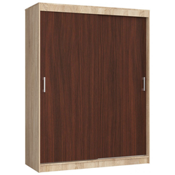 Šatní skříň posuvná 150 cm CLP MONO dub sonoma/wenge
