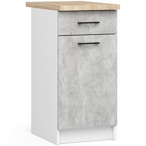 Kuchyňská skříňka OLIVIA S40 SZ1 - bílá/beton