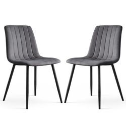 Set 2 ks čalouněných židlí LIVO - šedá
