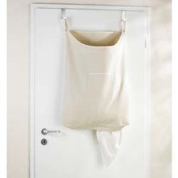 Béžový závěsný koš na prádlo Wenko Door Laundry, 65 l