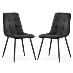Set 2 ks čalouněných židlí NERO - černá