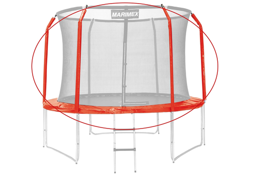 Sada krytu pružin a rukávů pro trampolínu 305 cm - červená | 19000774