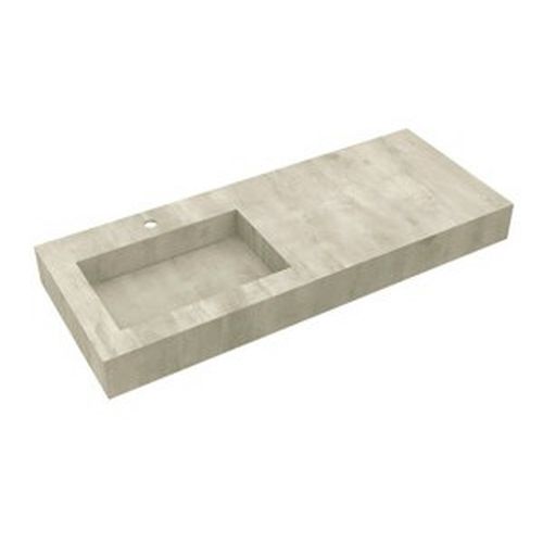 Deska se zabudovaným umyvadlem vlevo Salgar Compakt 120x12x51 cm beton 87246