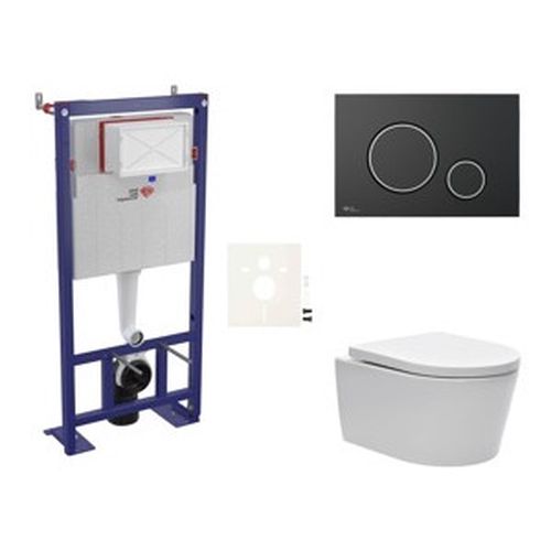 Závěsný WC set do lehkých stěn / předstěnová SAT Brevis SIKOSSBR78