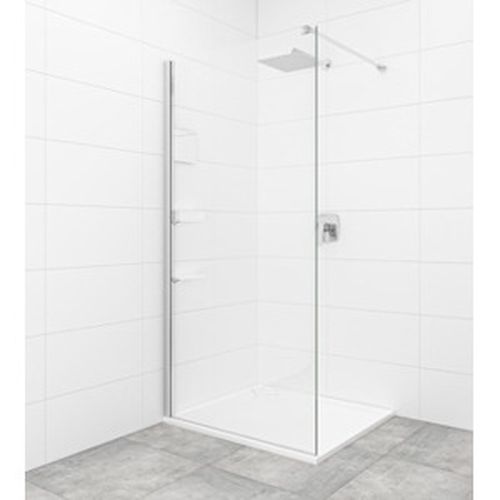 Sprchová zástěna Walk-In 120 cm s profilem, zavětrováním a dopňky SAT Walk-in chrom lesklý SATBWI120PRDOPL