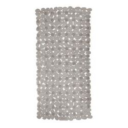Šedobéžová protiskluzová koupelnová podložka Wenko Drop, 71 x 36 cm