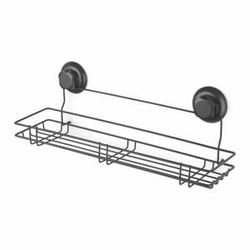 Černá samodržící nástěnná kuchyňská polička Compactor Bestlock Black Kitchen Shelf, 45,5 x 12 cm