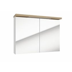 Zrcadlová skříňka Naturel Stilla + LED 80x60 cm bílá STILLAE08002