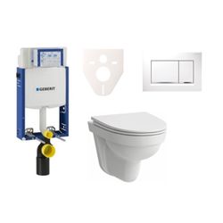 Závěsný set WC Laufen Pro Nordic + modul Geberit Kombifix s tlačítkem Sigma 30 (bílá) SIKOGE2H5