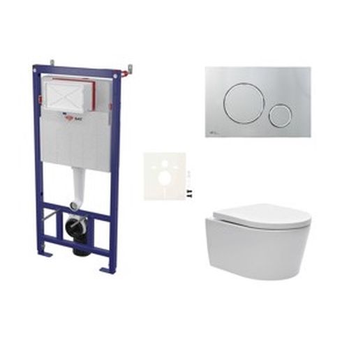 Závěsný wc set do lehkých stěn / předstěnová SAT Brevis SIKOSSBR71K