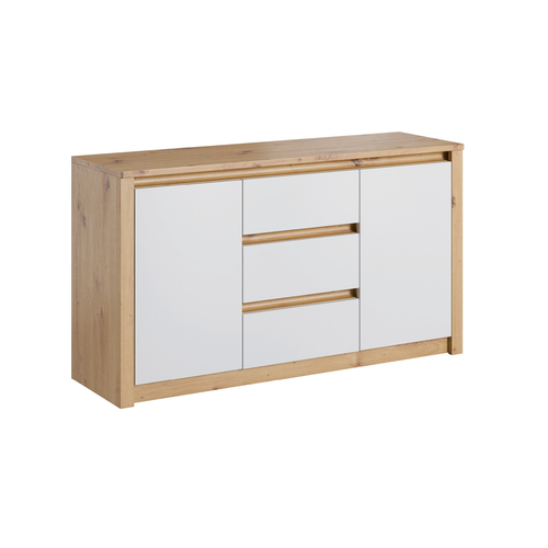 Komoda MALTA K2DP Dub artisan/bílá