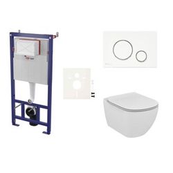 Závěsný WC set do lehkých stěn / předstěnová Ideal Standard Tesi SIKOSSTES70K