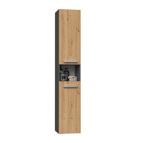 Koupelnová skříňka NEL III - antracit/dub artisan