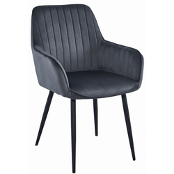 Jídelní židle SOLDEN - tmavě šedá/černé nohy