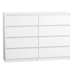 Komoda 140/8 cm - bílá