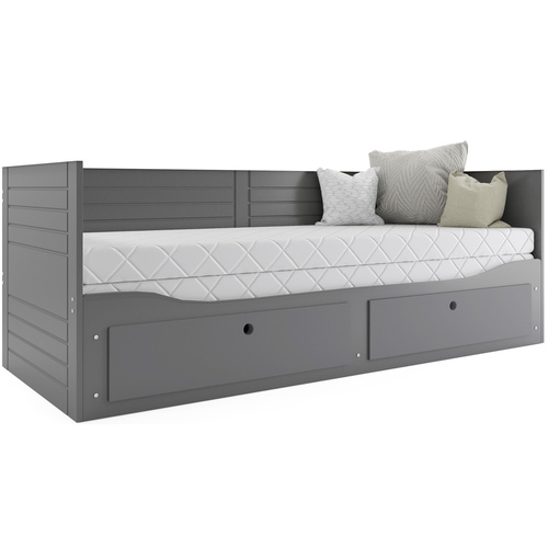 Výsuvná dětská postel HERMES šedá 200x80 cm