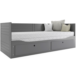Výsuvná dětská postel HERMES šedá 200x80 cm