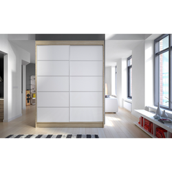 Šatní skříň CAMINO IV šířka 150 cm - dub sonoma/bílá