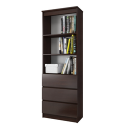 Regál R 60cm CLP 3 zásuvky 2 poličky wenge