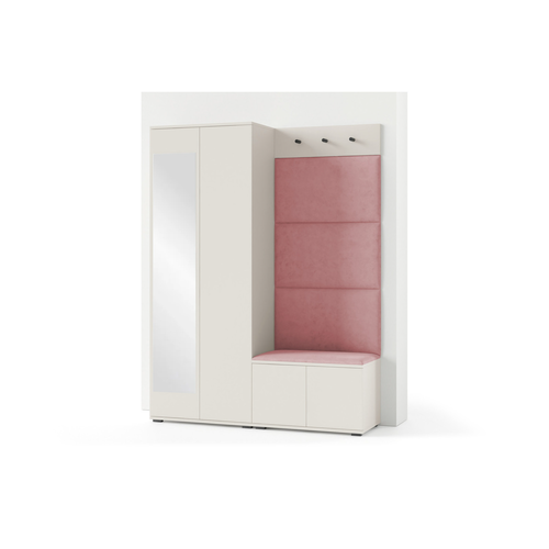 Předsíňová stěna BIANCO III Se zrcadlem Krémová