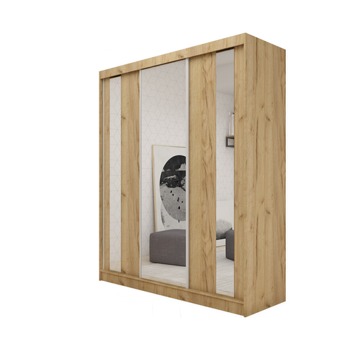 Kvalitní Šatní Skříň Gracja 200 cm Dub artisan