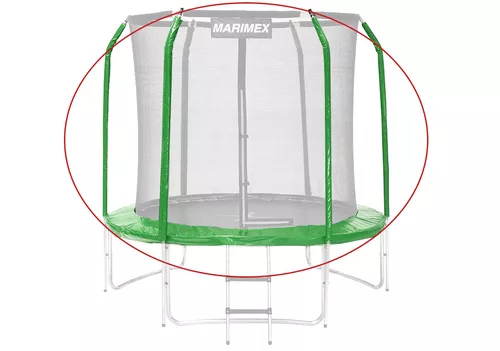 Sada krytu pružin a rukávů pro trampolínu 244 cm - zelená | 19000779