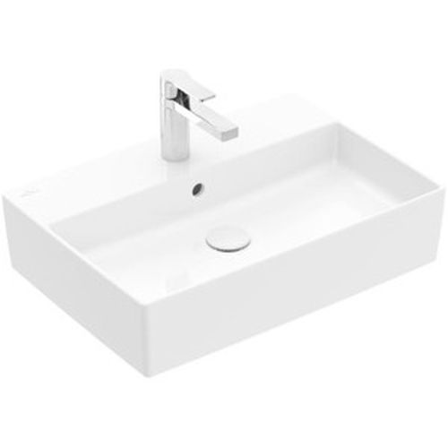 Umyvadlo na desku Villeroy & Boch Memento 2.0 60x42 cm s otvorem pro baterii alpská bílá 4A076001