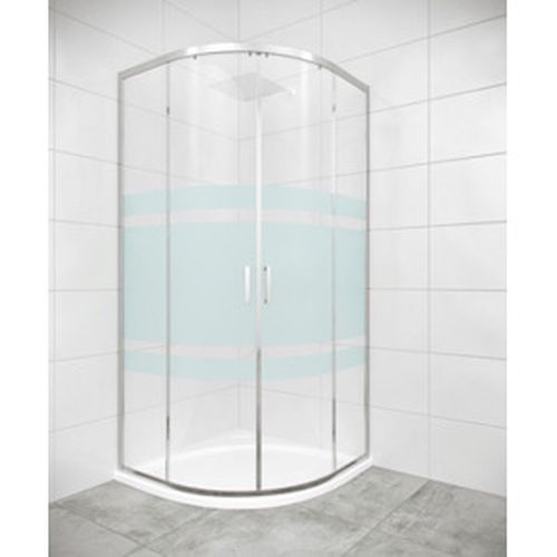 Sprchový kout čtvrtkruh 80x80x190 cm SAT TEX chrom lesklý SIKOTEXS80CRS