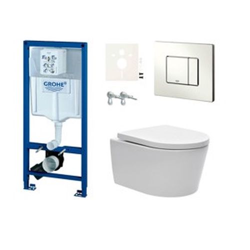 Cenově zvýhodněný závěsný WC set Grohe do lehkých stěn / předstěnová montáž+ WC SAT Brevis SIKOGRSBR2S